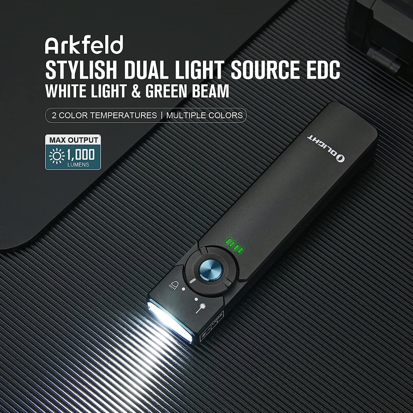 O-Light Arkfeld Flat Flashlight Black GL