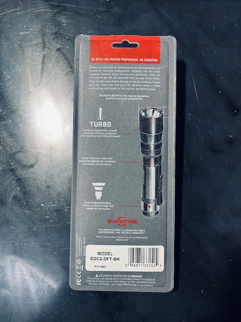 Surefire -Turbo EDC2-DFT Flashlight - Black