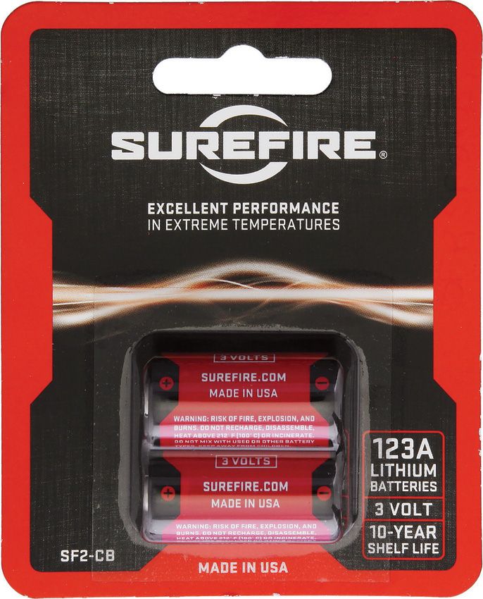 SureFire CR-123A Batteries pack of 2