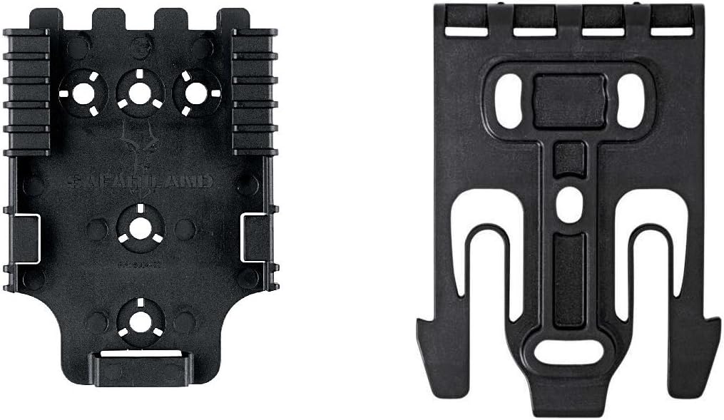 Safariland QLS 1-2 Quick Locking System Kit, Platform Attachment for Duty Holsters and Accessories with Locking Fork and Receiver Plate - Level 1 Retention, Black