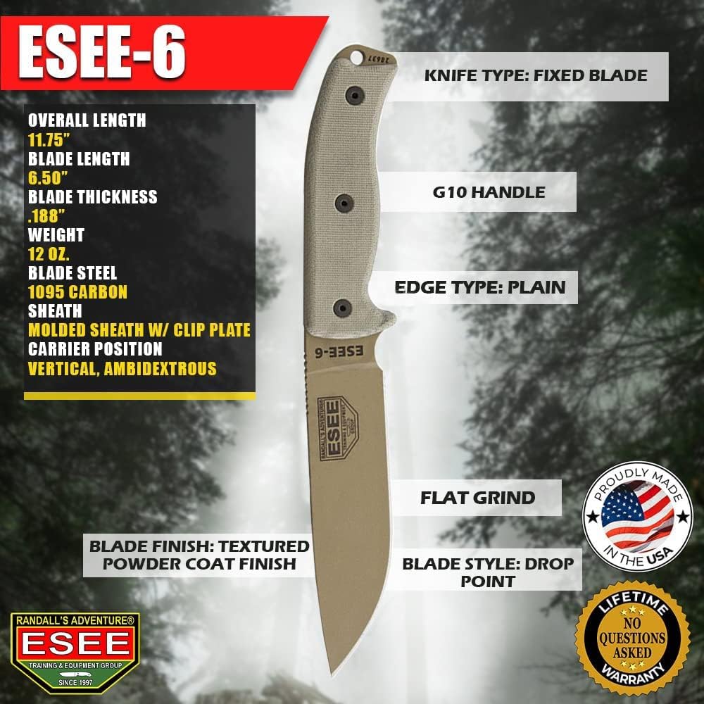 ESEE 6 Tactical Dark Earth - Kit