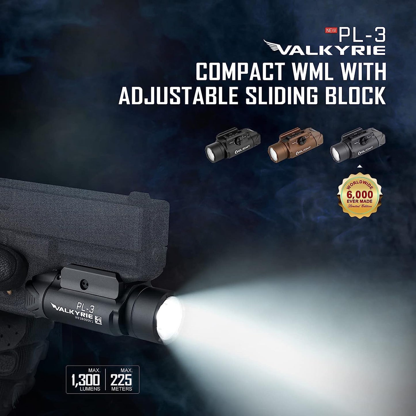 O - Light PL-3 Valkyrie Tac Light Blk