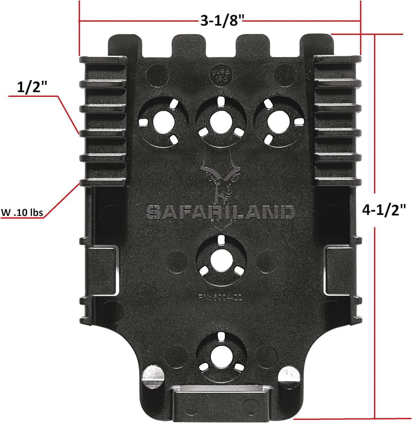 Safariland QLS 1-2 Quick Locking System Kit, Platform Attachment for Duty Holsters and Accessories with Locking Fork and Receiver Plate - Level 1 Retention, Black