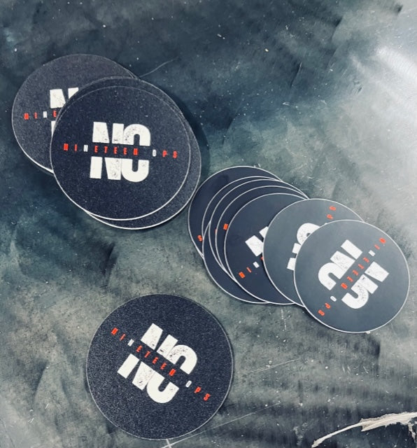 Nineteen Ops Stickers & Coasters