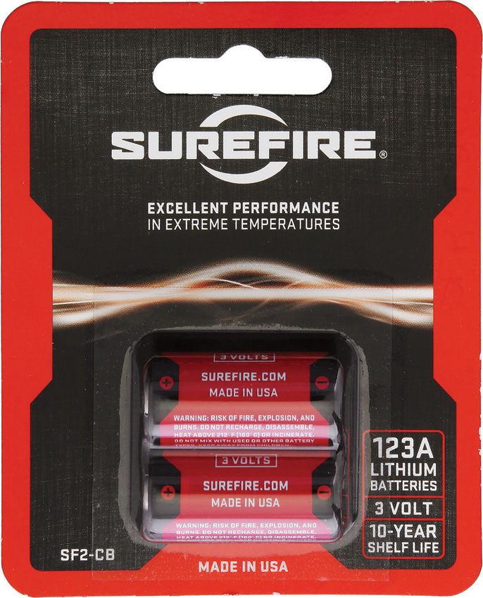 SureFire  CR-123A Batteries pack of 2